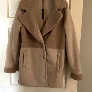 Faux suede women’s coat